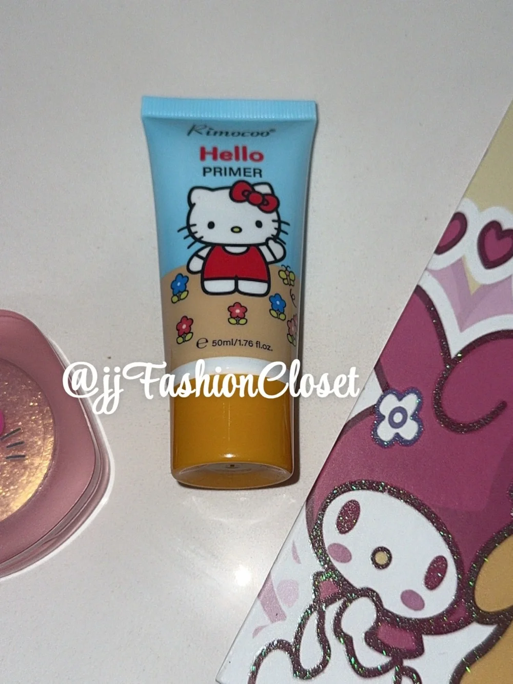 Cute Sanrio Friends Makeup Palette with Pink and Yellow Accents bundle